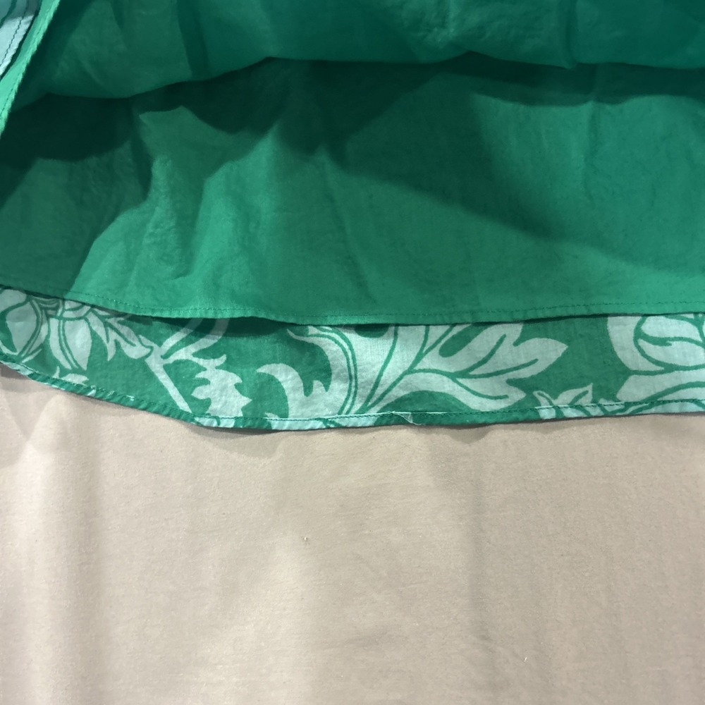 Talbots Sz 1X Plus Poplin Cotton Midi Skirt Floral Paisley Pockets Spring Breezy - Picture 4 of 12
